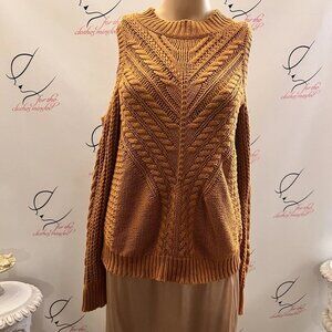 Aeropostale Sweater. Size M. Long Cold Shoulder Sleeves. Cotton Acrylic. B117